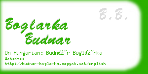 boglarka budnar business card